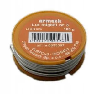 Armack lut miękki Nr 3 S-Sn97Cu3 3mm 100g Promocja